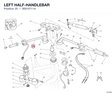 LEFT HALF-HANDLEBAR 36010711A diagram position