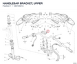 HANDLEBAR BRACKET, UPPER 36010921A diagram position