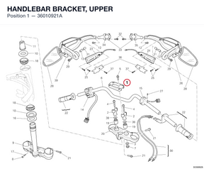 HANDLEBAR BRACKET, UPPER 36010921A diagram position