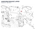 HANDLEBAR BRACKET, UPPER 36011021A diagram position