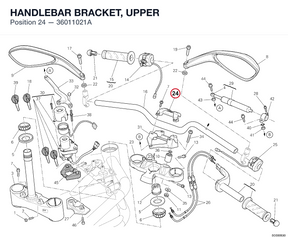 HANDLEBAR BRACKET, UPPER 36011021A diagram position