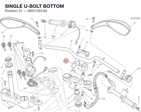 SINGLE U-BOLT BOTTOM 36011351AA diagram position