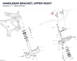 HANDLEBAR BRACKET, UPPER RIGHT 36012791AA diagram position