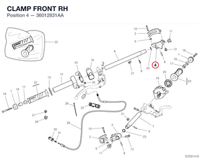 CLAMP FRONT RH 36012831AA diagram position
