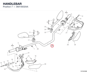 HANDLEBAR 36015632AA diagram position