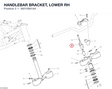 HANDLEBAR BRACKET, LOWER RH 36015661AA diagram position