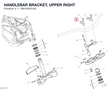 HANDLEBAR BRACKET, UPPER RIGHT 36016491AA diagram position