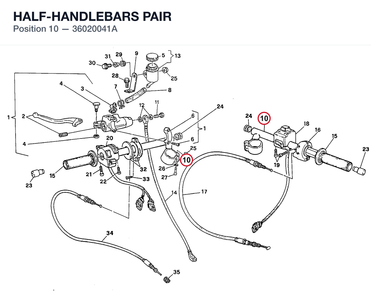 HALF-HANDLEBARS PAIR