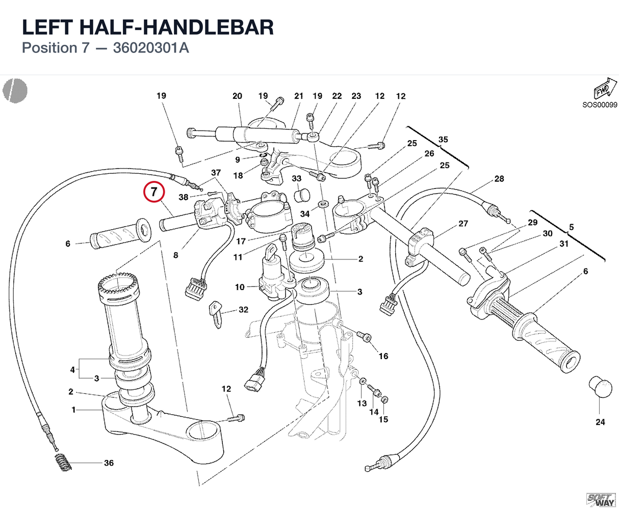 LEFT HALF-HANDLEBAR