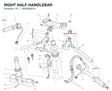 RIGHT HALF-HANDLEBAR 36020881A diagram position