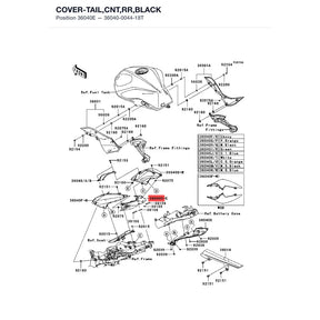 Kawasaki OEM – COVER-TAIL,CNT,RR,BLA product image