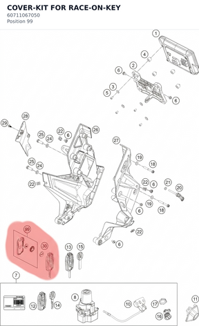 Diagram preview: COVER-KIT FOR RACE-ON-KEY (60711067050)