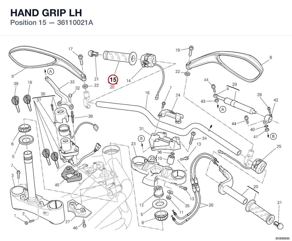 HAND GRIP LH 36110021A diagram position