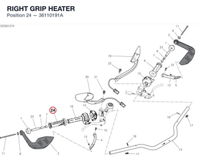 RIGHT GRIP HEATER 36110191A diagram position