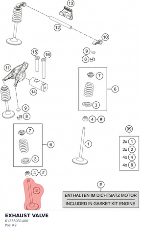 Diagram preview: EXHAUST VALVE (61236031400)