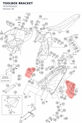 Diagram preview: TOOLBOX BRACKET (76707015020)