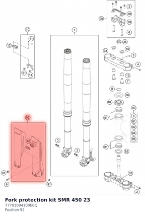 Diagram preview: Fork protection kit SMR 450 23 (77701094100EBQ)