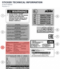 Diagram preview: STICKER TECHNICAL INFORMATION (61903198000)