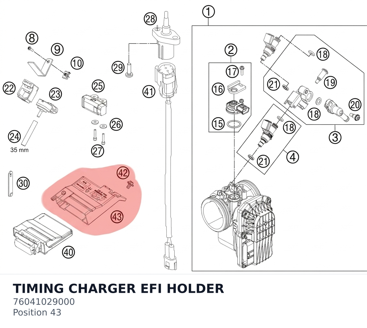 Diagram preview: TIMING CHARGER EFI HOLDER (76041029000)