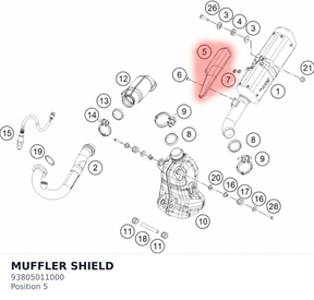 Diagram preview: MUFFLER SHIELD (93805011000)
