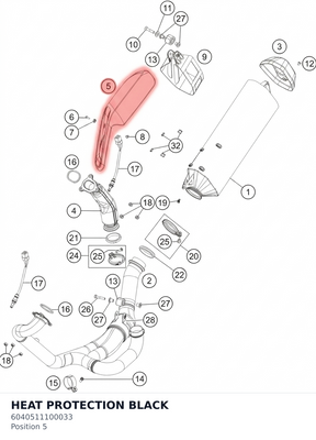 Diagram preview: HEAT PROTECTION BLACK (6040511100033)