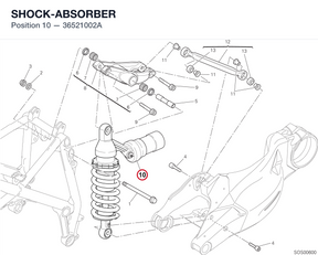 SHOCK-ABSORBER 36521002A diagram position