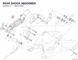 REAR SHOCK ABSORBER 36521232A diagram position