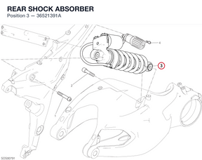 REAR SHOCK ABSORBER 36521391A diagram position