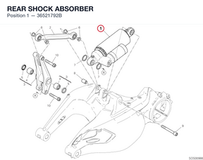 REAR SHOCK ABSORBER 36521792B diagram position