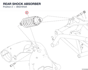 REAR SHOCK ABSORBER 36521842A diagram position