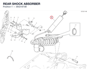 REAR SHOCK ABSORBER 36521873B diagram position