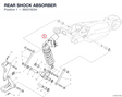REAR SHOCK ABSORBER 36521922A diagram position