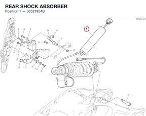 REAR SHOCK ABSORBER 36521954B diagram position