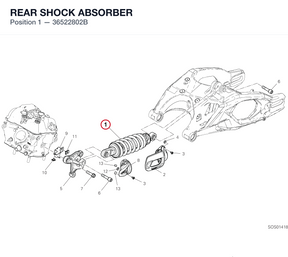 REAR SHOCK ABSORBER 36522802B diagram position