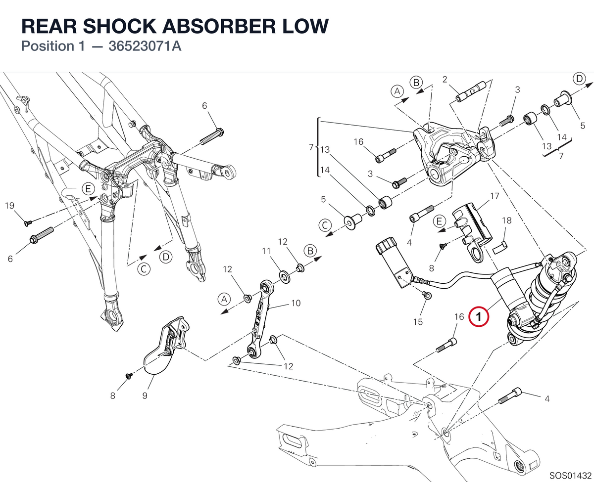 REAR SHOCK ABSORBER LOW