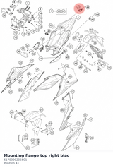 Diagram preview: Mounting flange top right blac (61703002055C1)