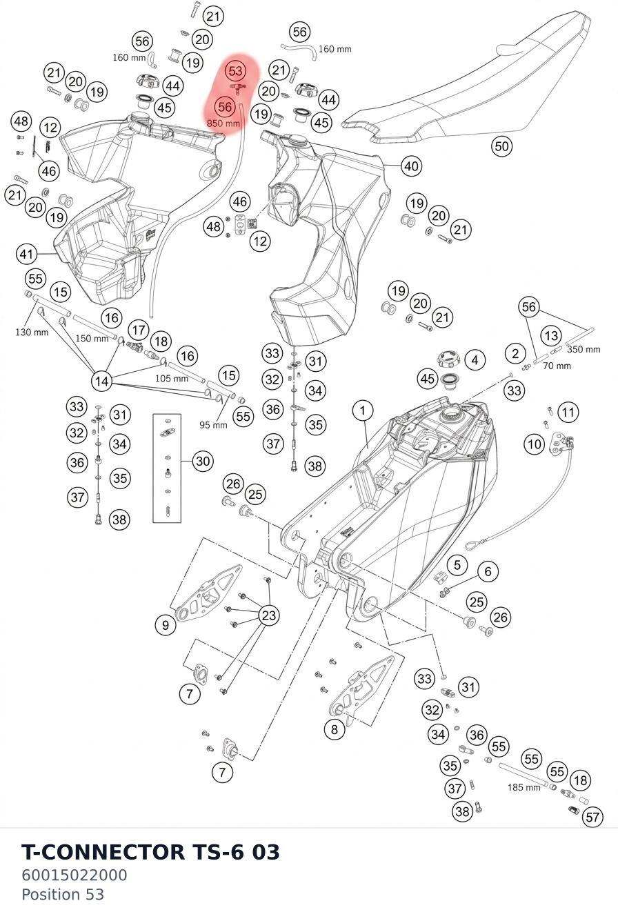 Diagram preview: T-CONNECTOR TS-6 03 (60015022000)