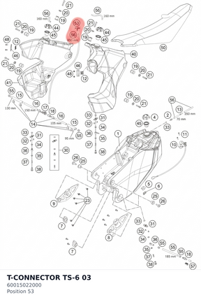 Diagram preview: T-CONNECTOR TS-6 03 (60015022000)