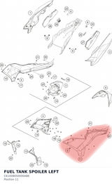 Diagram preview: FUEL TANK SPOILER LEFT (C61008050000ABE)