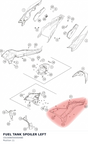 Diagram preview: FUEL TANK SPOILER LEFT (C61008050000ABE)