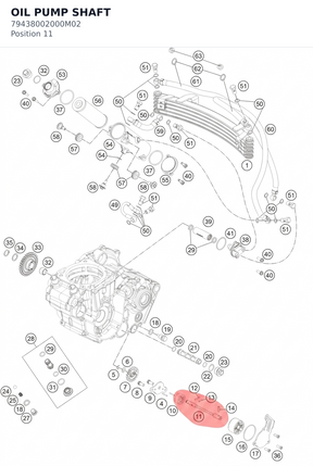 Diagram preview: OIL PUMP SHAFT (79438002000M02)