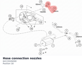 Diagram preview: Hose connection nozzles (64115026000)