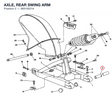 AXLE, REAR SWING ARM