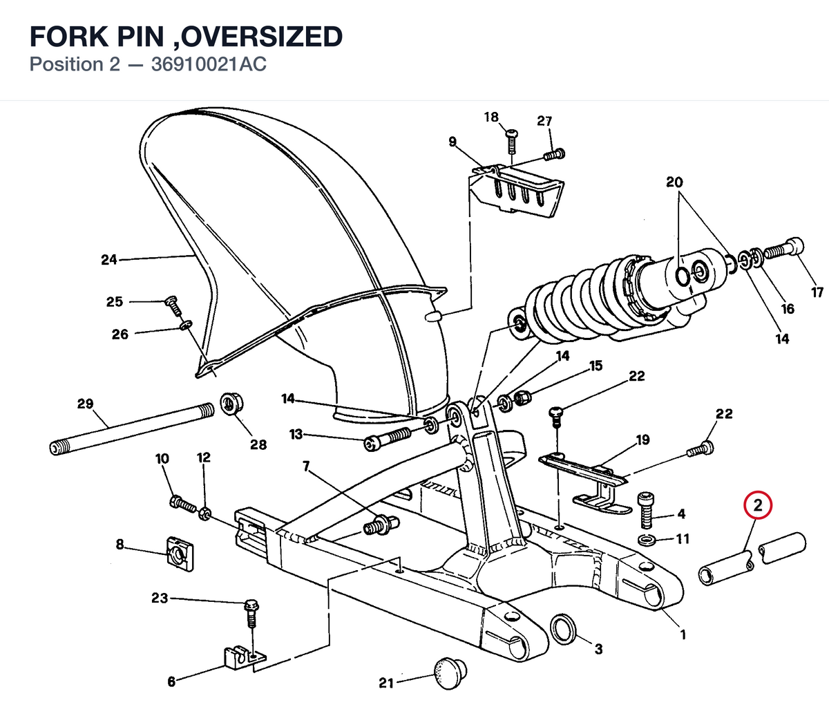 FORK PIN ,OVERSIZED