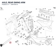 AXLE, REAR SWING ARM