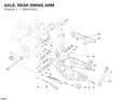 AXLE, REAR SWING ARM 36910101A diagram position