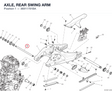 AXLE, REAR SWING ARM 36911791BA diagram position