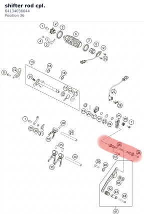 Diagram preview: shifter rod cpl. (64134036044)