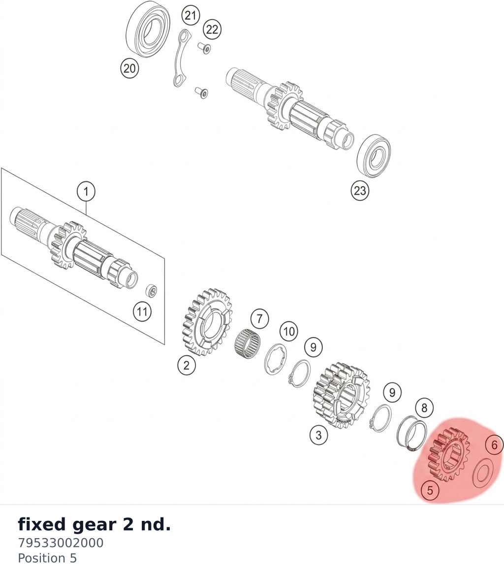 Diagram preview: fixed gear 2 nd. (79533002000)