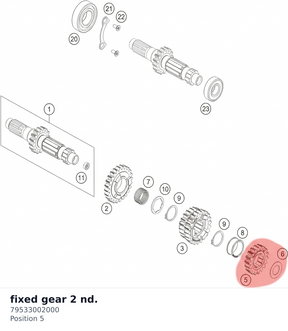 Diagram preview: fixed gear 2 nd. (79533002000)